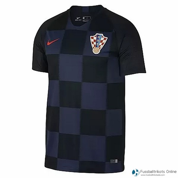 Kroatien Trikot Auswarts 2018 Blau Fussballtrikots Günstig